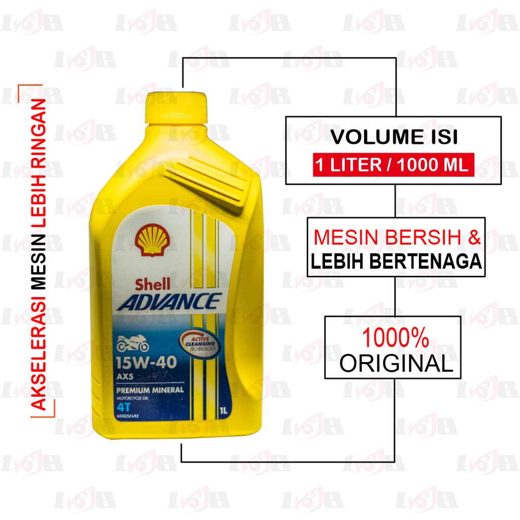 Oli Shell Advance AX5 15w40 Motor Sport 1 liter Premium Mineral