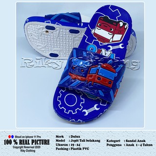  Sandal Selop anak laki  laki  motif tayo terbaru 1 8 tahun 