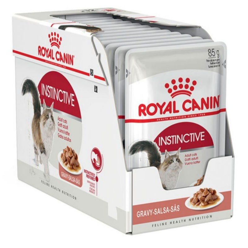 Royal Canin Instinctive Jelly 85gr / Instinctive Gravy 85gr / Kemasan Box isi 12×85gr