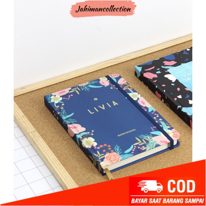 

✨ BISA COD ✨ Notebook Custom Buddybooks Custom Buku Jurnal Floral Planner FRAME 19 - Size A6