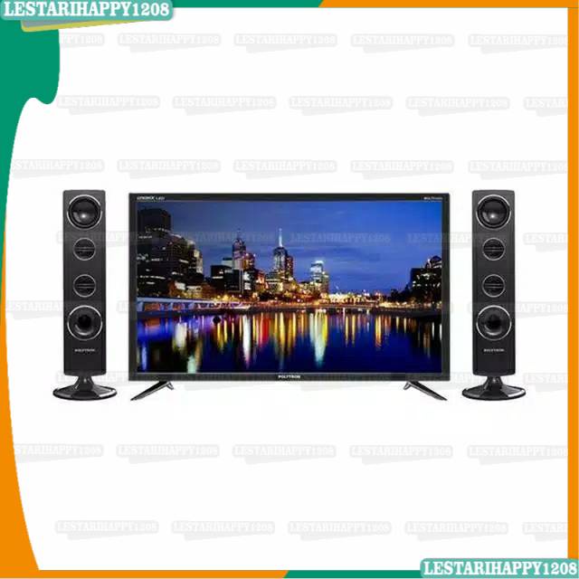 TV LED POLYTRON 32 inch + speaker tower type PLD 32TV1555