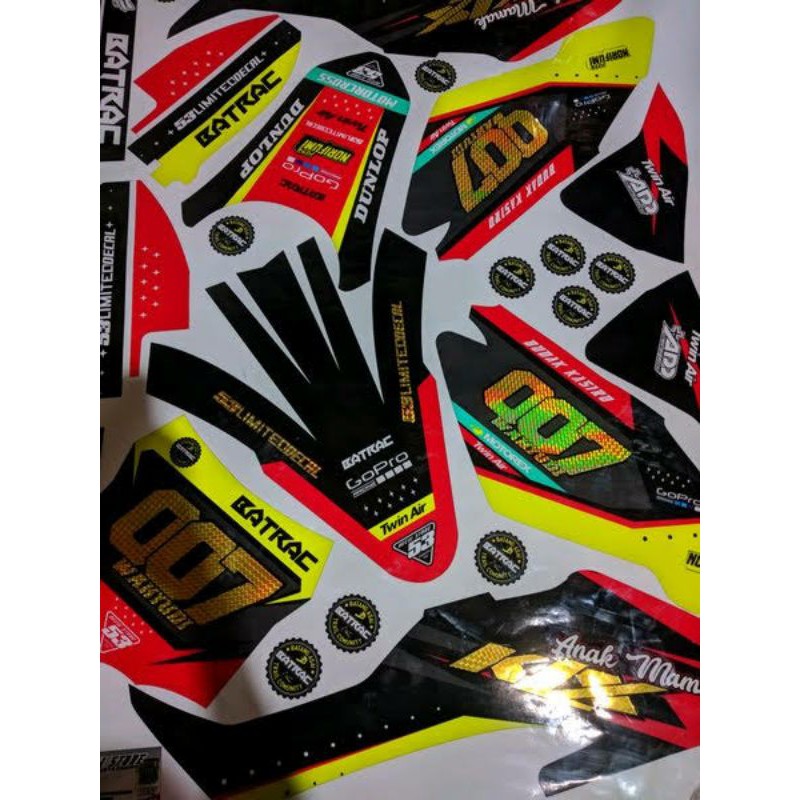 Decal sticker stiker crf / klx kombinasi Hologram