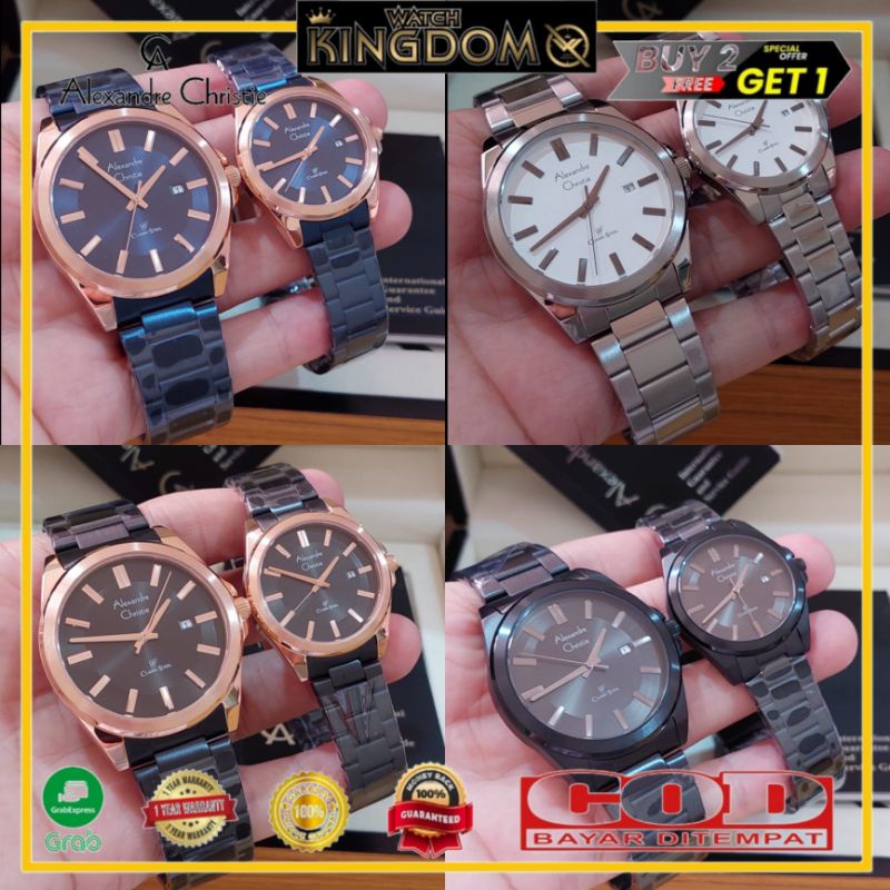 Jamtangan pria dan wanita Alexandre Christie Ac8663 /Ac 8663 Original garansi resmi 1thn Water Resis