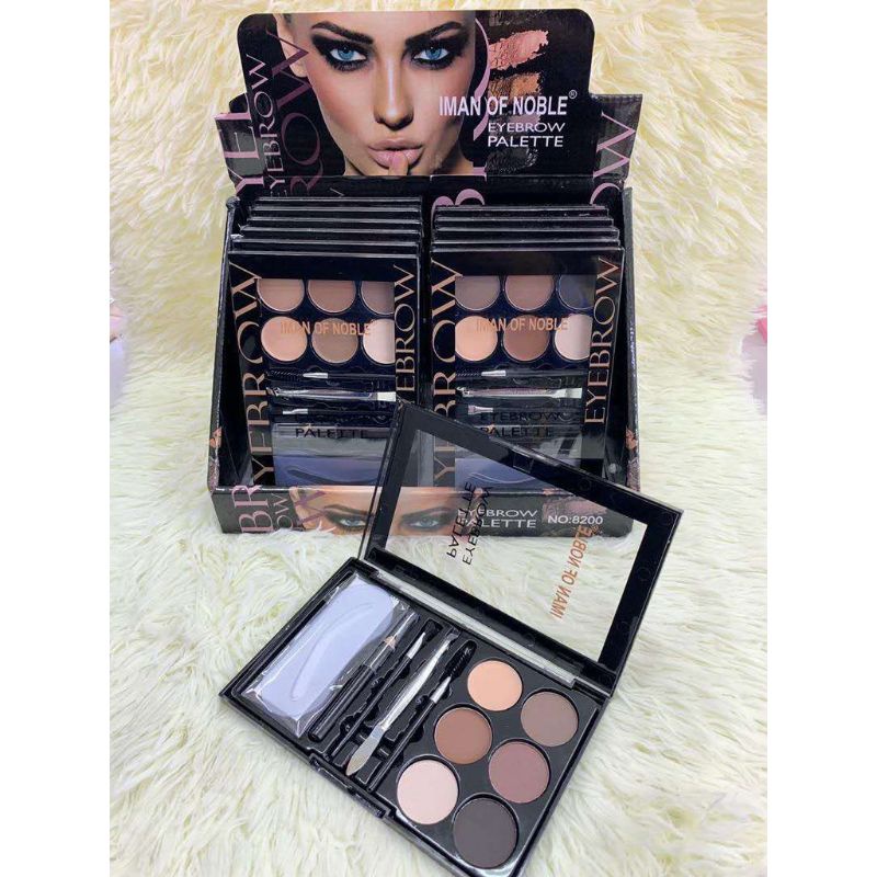 PROMO ECER!! EYEBROW PALETTE+APLIKATOR ALIS IMAN OF NOBLE LENGKAP TERMURAH 8200