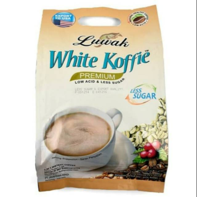 LUWAK WHITE KOFFIE LESS SUGAR 20X20GR