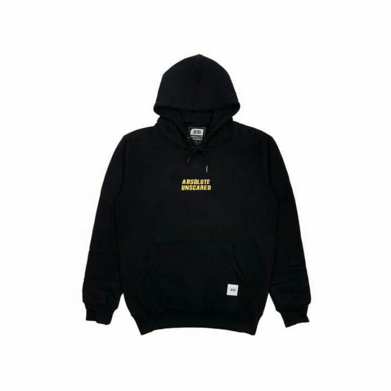 Jaket Hoodie Sweater Abslt Black Unisex Yellow Logo