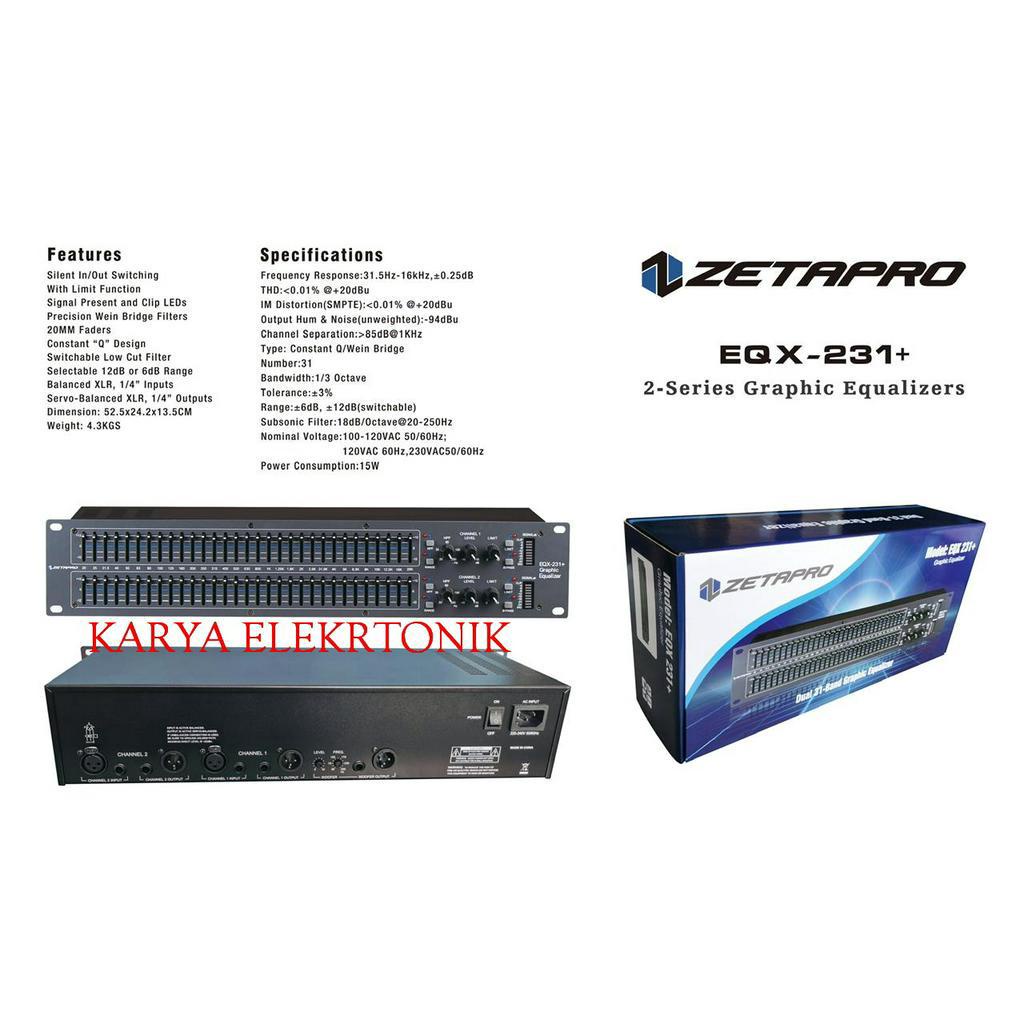 EQUALIZER ZETAPRO EQX 231 EQX231 + Subwoofer ORIGINAL