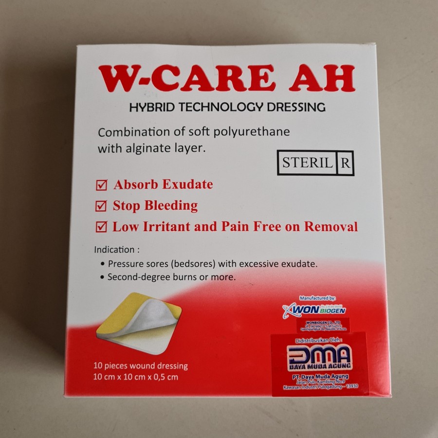 W CARE AH 10x10 / W-CARE AH / WE CARE AH / Perban Luka Foam Dressing