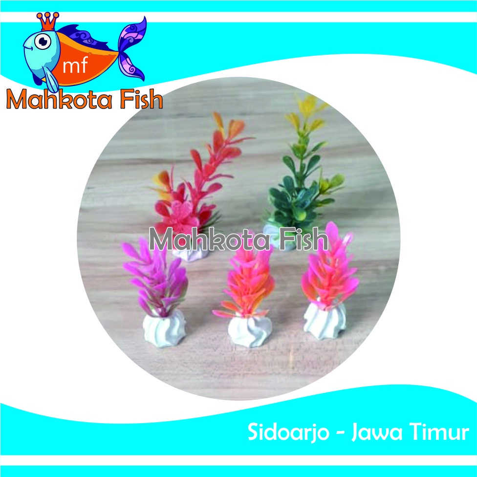 Hiasan Aquarium DAUN | Bunga Plastik Aquarium | Bunga Hiasan Aquarium | Tanaman Hias Aquarium