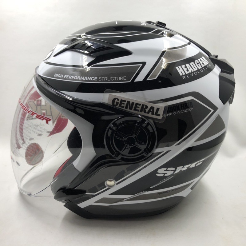 HELM NHK GLADIATOR MOTIF TOURING WHITE SILVER PUTIH DOUBLE VISOR