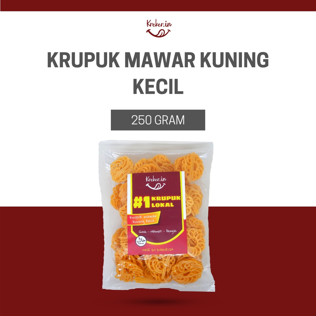 

KRUPUK MAWAR KUNING KECIL KREKER IN 250 GRAM