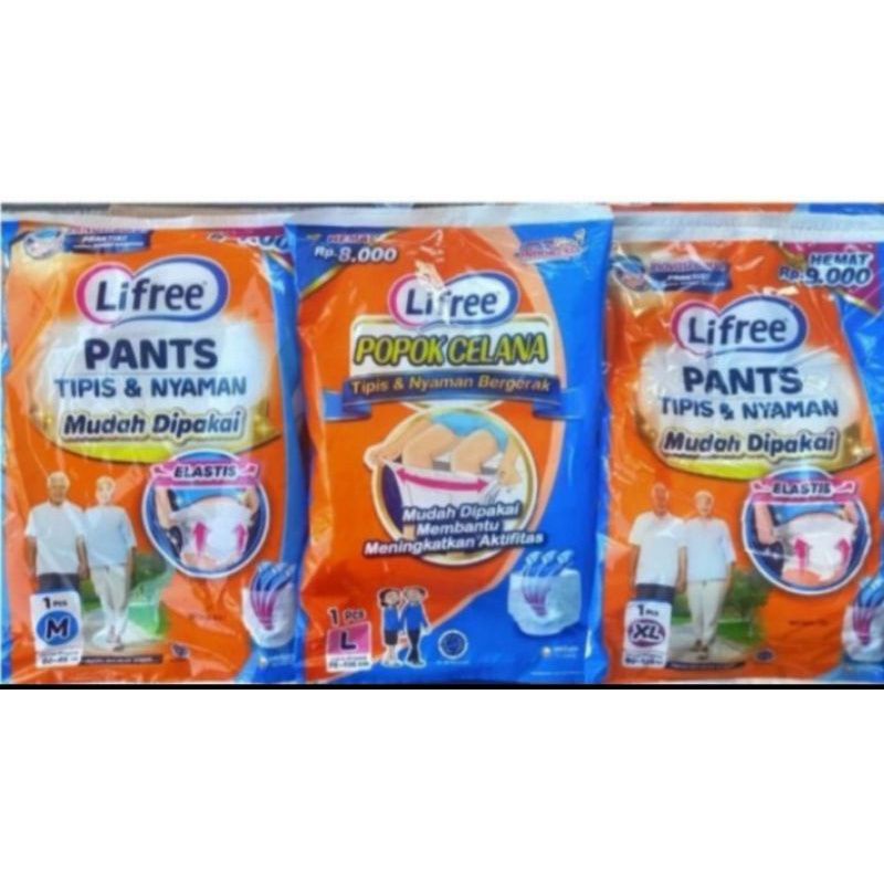 Lifree popok celana dewasa adult M / L / XL kemasan renceng