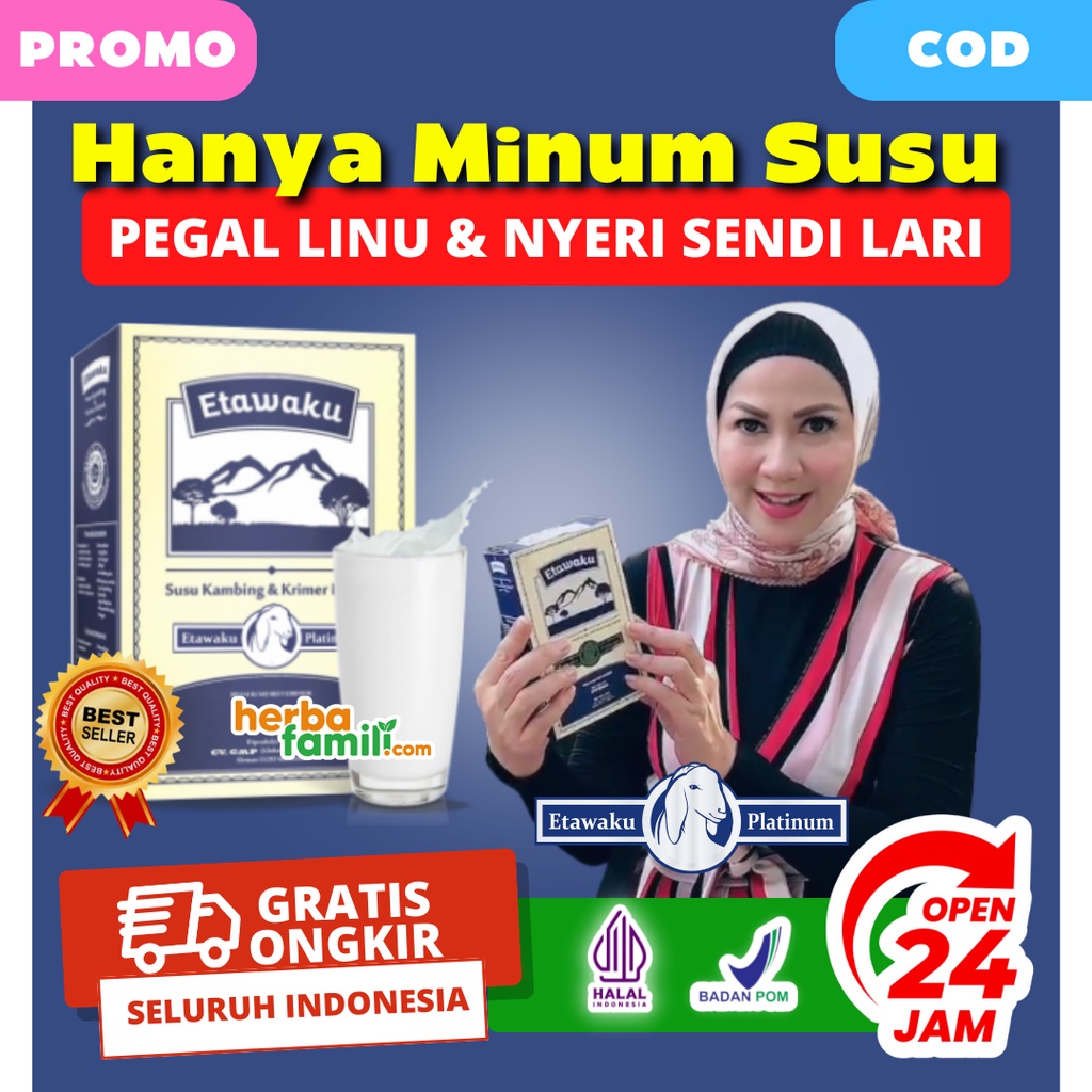 ETAWAKU PLATINUM 100% ORIGINAL | Susu Kambing Etawaku Platinum Asli Ampuh Mengobati Sesak Nafas, Nafas Lega ETAWAKU PLATINUM