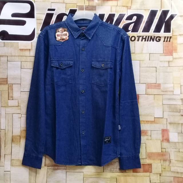 (BISA COD) KEMEJA JEANS NAVY KIDDROCK ORIGINAL