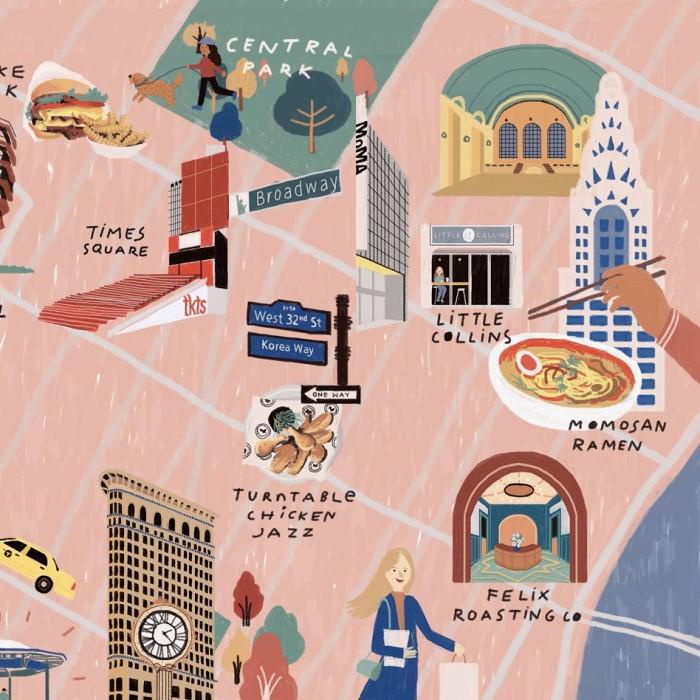 

Lpk4- @Pasarkartupos Nyc Map A4 Poster