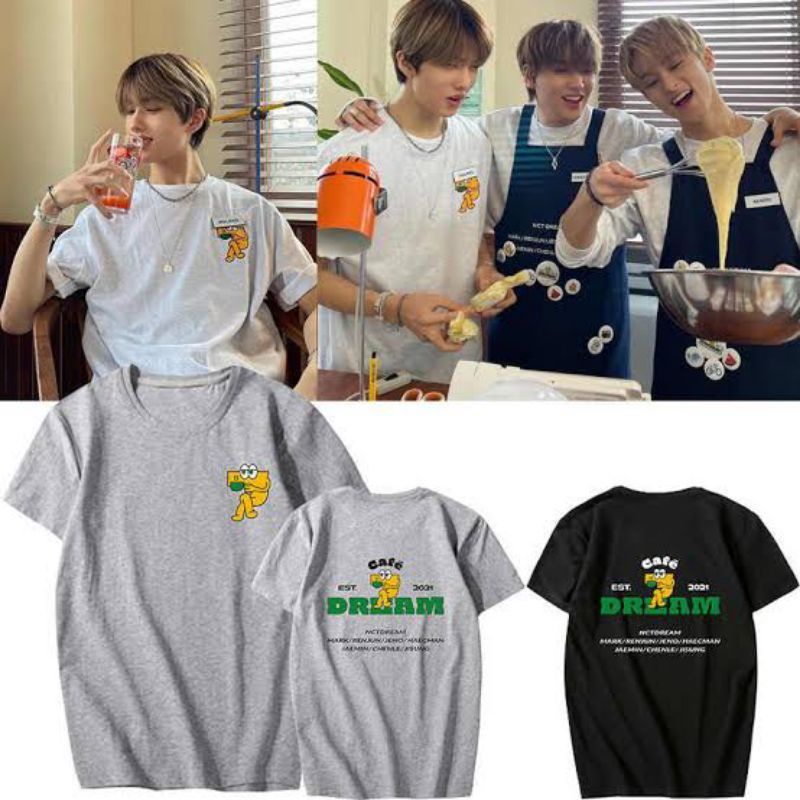 sistshop.official - kaos T-shirt nct 7 dream Cafe depan belakang lengan pendek free photo