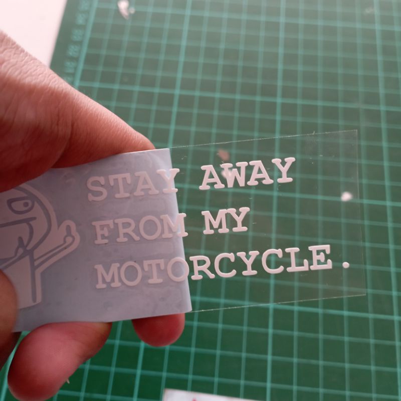 Sticker Cutting Stay Away From My Motorcycle