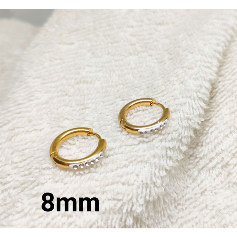 Anting Titanium Gantung Lapis Emas 18k ANTI KARAT-11