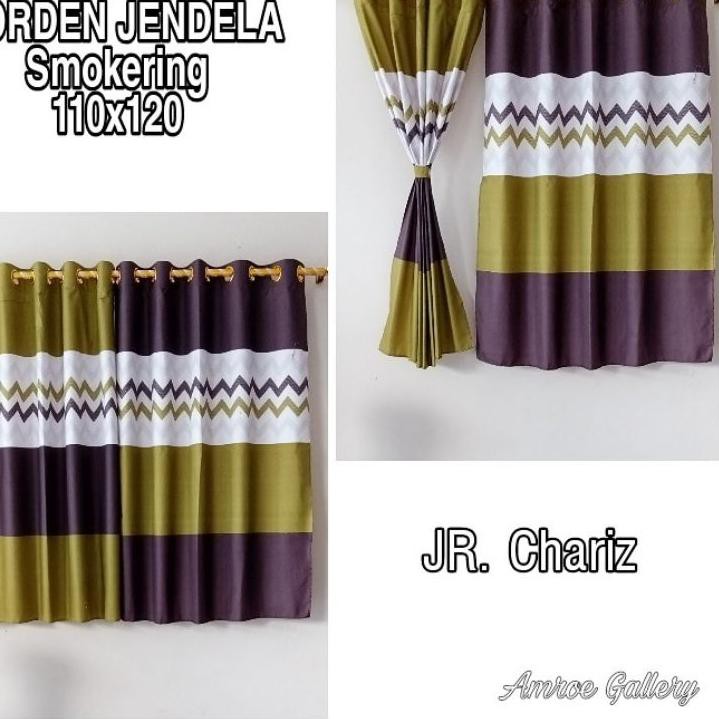 READY Gorden jendela pendek  minimalis ring Smokring UK 115x120 grosir