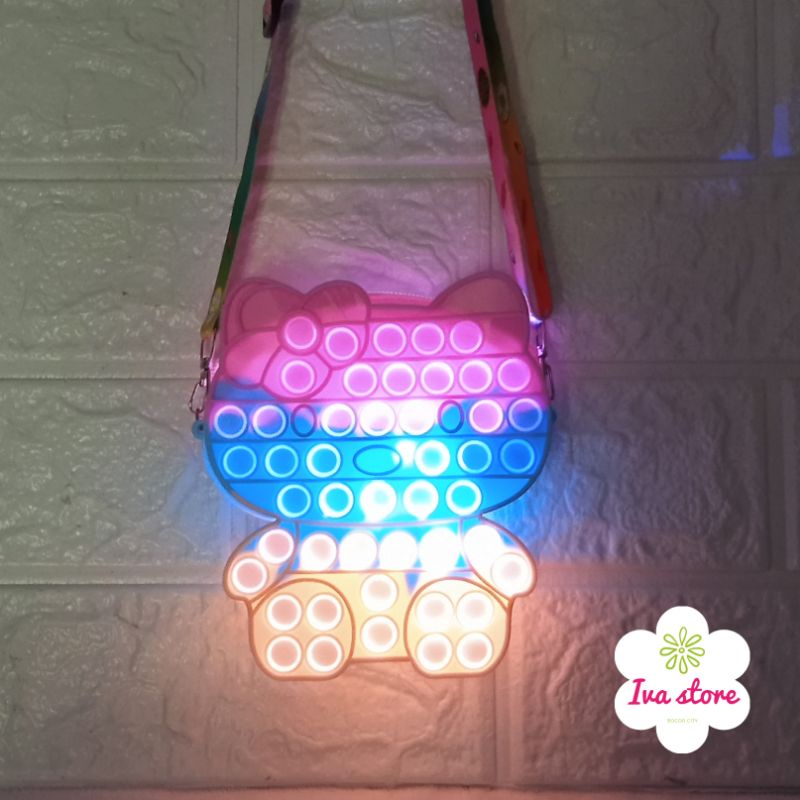 Tas Pop it Led Hello kitty mini