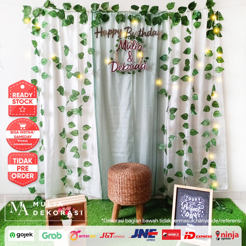 Dekorasi Lamaran Tunangan Backdrop Nikahan PhotoBooth DIY Akad Nikah Aqiqah Khitan Paket Mulia JJ