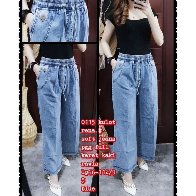 Celana Kulot Jeans Rawis Wanita Kekinian