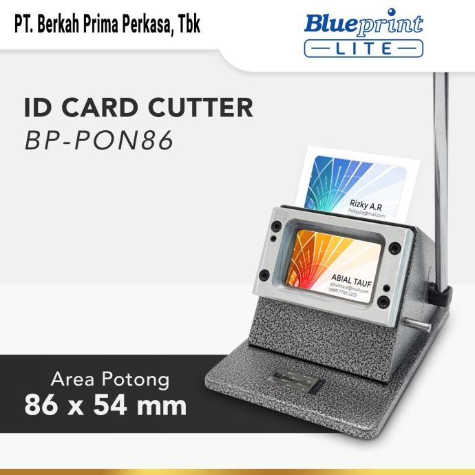

Mesin Pon ID Card BLUEPRINT , Alat Potong Plong PVC ID Card 54 x 86 mm