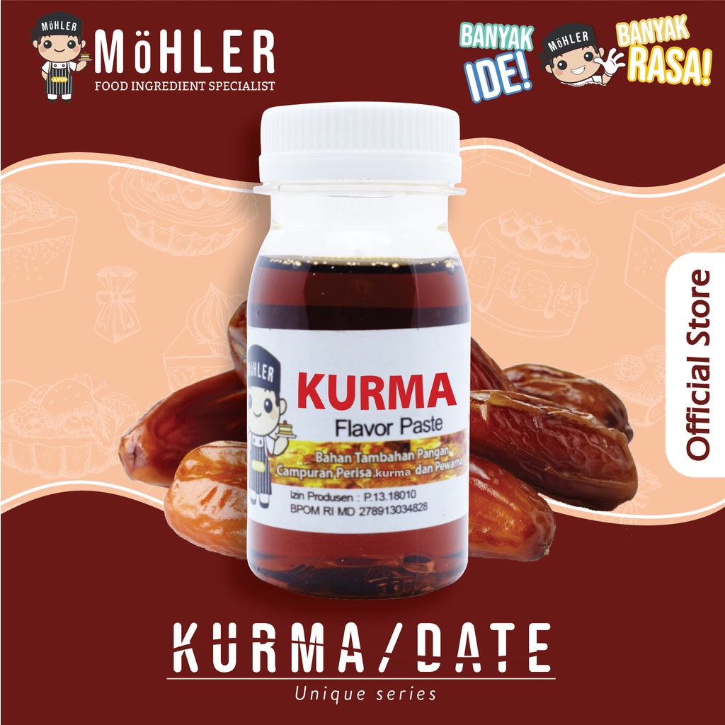 MOHLER Pasta perisa pewarna KURMA / DATE (KLIK KOMBO HEMAT UNTUK BELI 1 GRATIS 1)