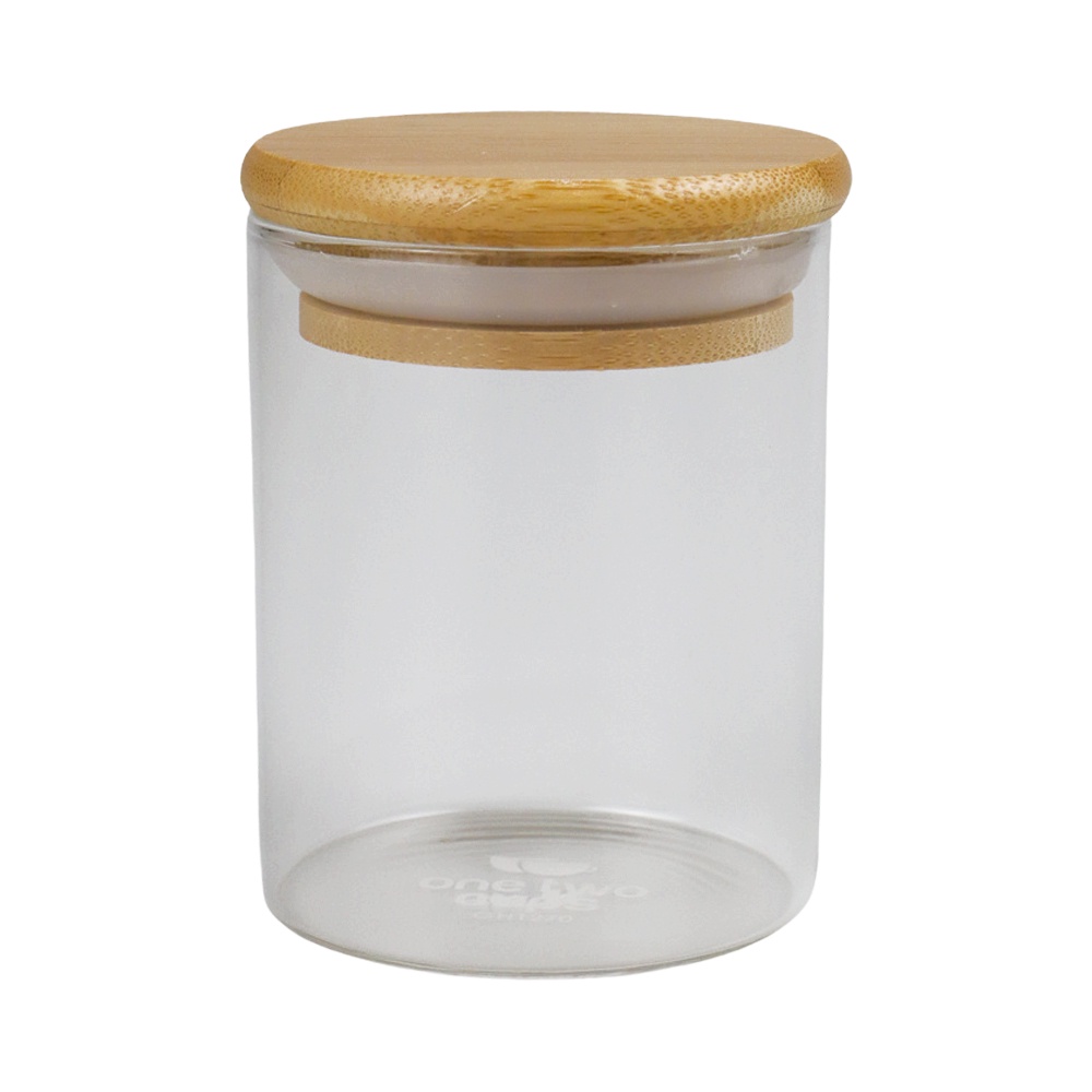 G2 TOPLES KACA TUTUP KAYU KEDAP UDARA / GULA KOPI BUMBU  jar Penyimpanan Kedap udara Bentuk BotoL