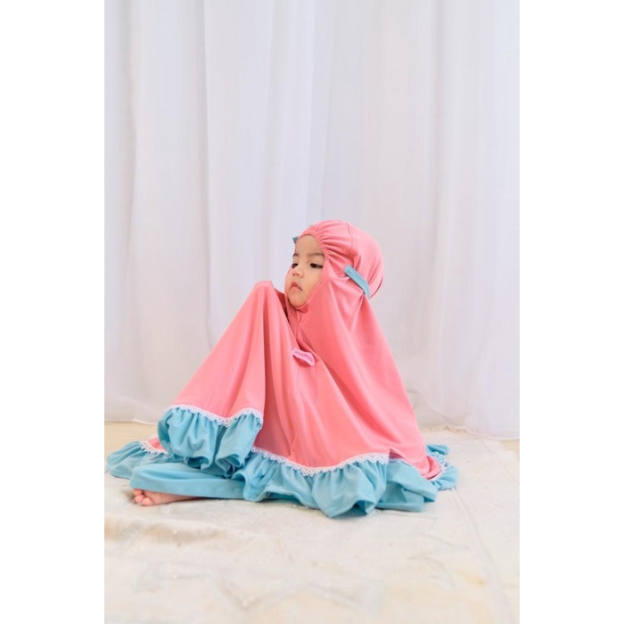 Mukenah Anak Zahra /Mukenah Anak/Mukena Jersey/Mukena Polos Lucu