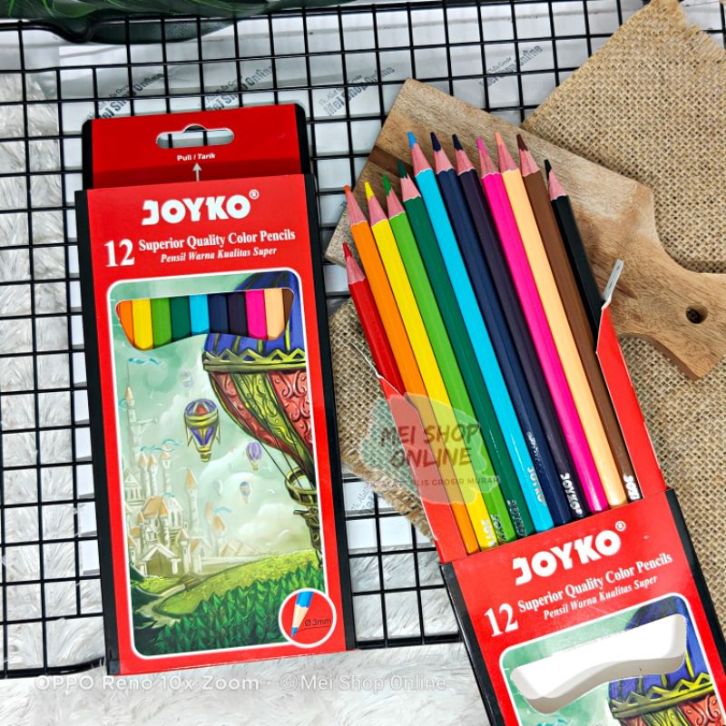 

Pensil warna joyko 12 warna panjang