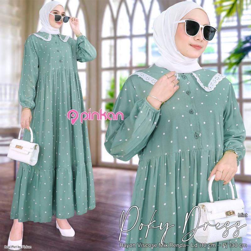 Poky Dress/Pakaian Wanita/Polkadot