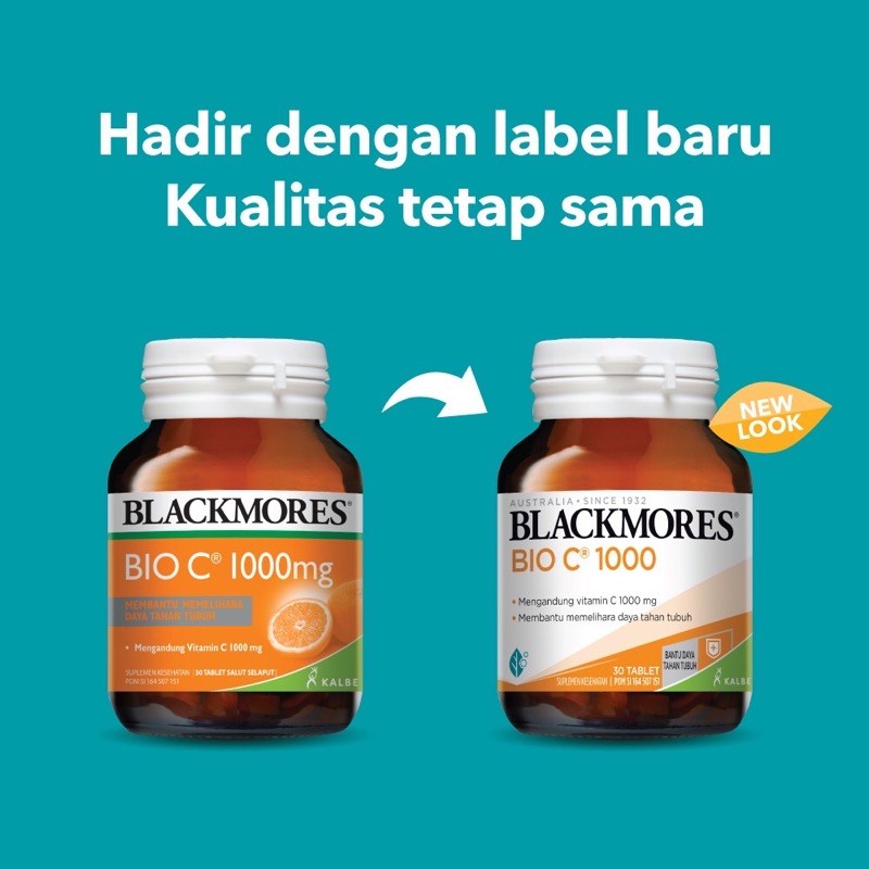 BLACKMORES Bio C 1000mg / Vitamin / Vit C 500mg BPOM KALBE - 30 / 60 / 90 Tablet - ORI ASLI !!!