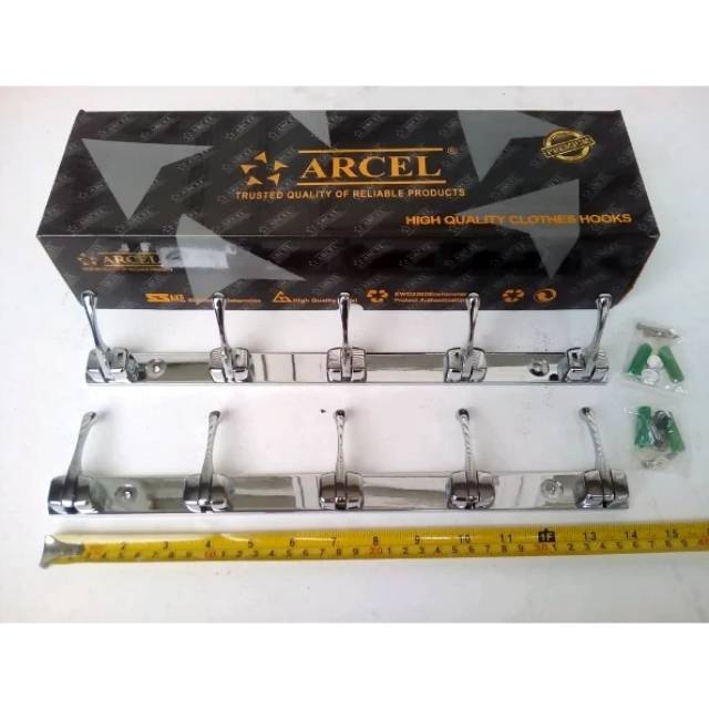 Gantungan Baju/ Gantungan Dinding 5 Baris Arcel