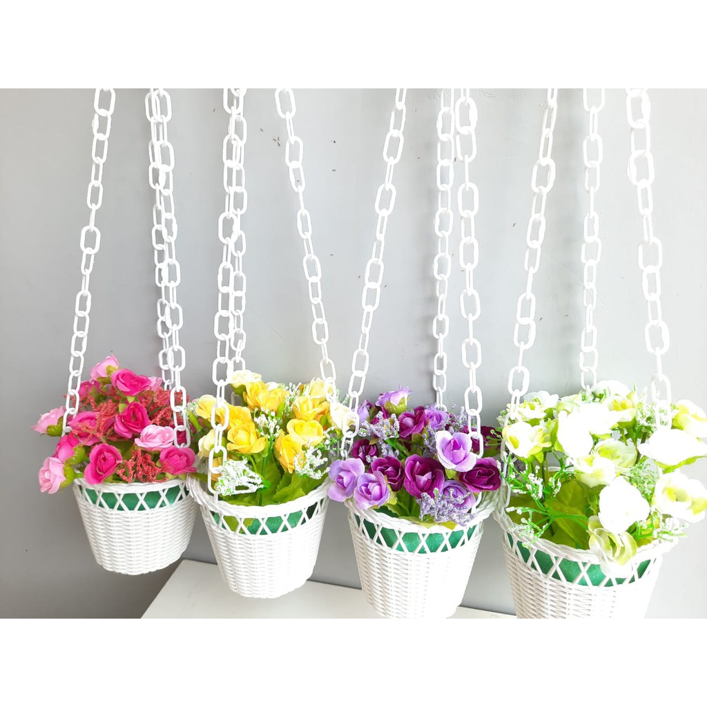 BUNGA MAWAR IMPORT + POT 8811/ bunga artificial / bunga hias / bunga import-2