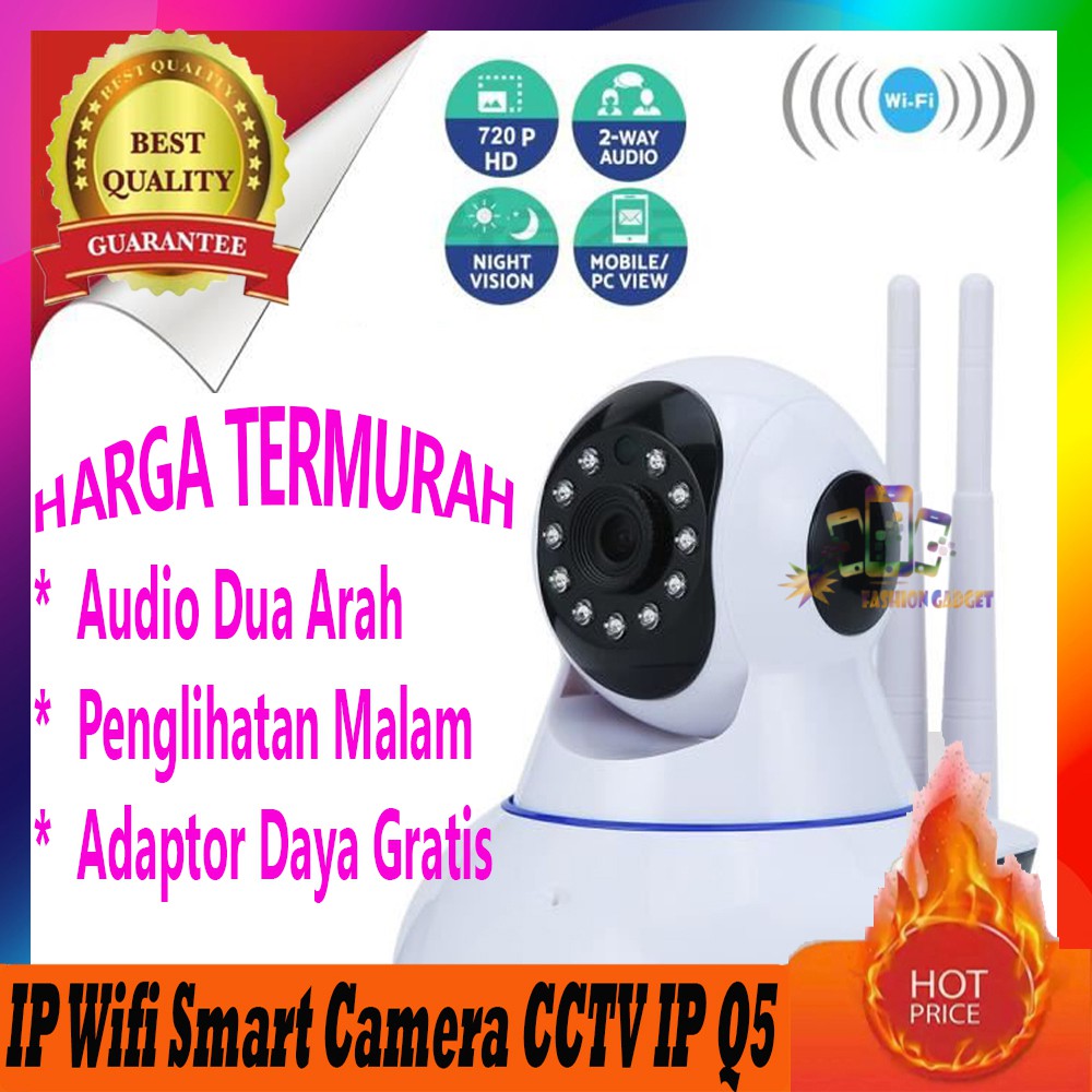 IP Wifi Smart Camera CCTV IP Q5 HD Wireless Home Security- IP Camera Two Way Audio Night Vision Baby