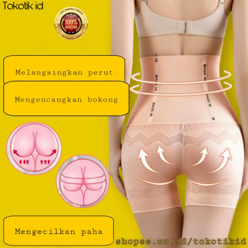 korset celana wanita 3in1 Solania slimming pants pelangsing pengencang bokong pengecil paha Push Up+ kawat