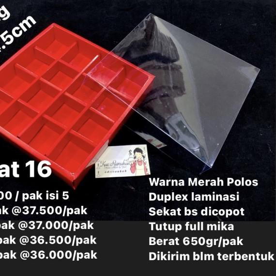 

✳ Box Nastar isi 16 MERAH⁣ Lubang uk 4.5x4.5cm PER PAK ISI 5 BOX ❇