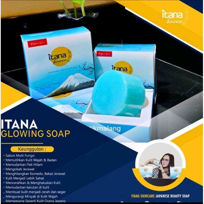 SABUN ITANA SKINCARE JAPANESE SOAP WHITENING SABUN GLOWRY PEMUTIH WAJAH DAN TUBUH