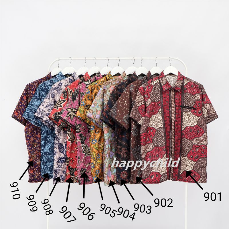 10 warna kemeja batik pria premium quality happychild