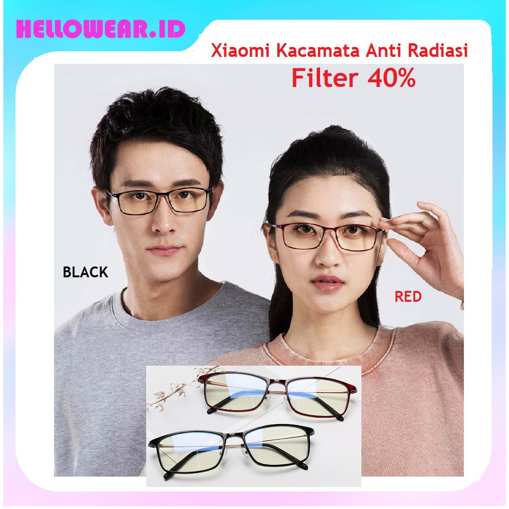 Xiaomi MIJIA TS Kacamata Anti Radiasi Anti blue Filter 35% 40% 45% 50% 60% panoramic gaming komputer