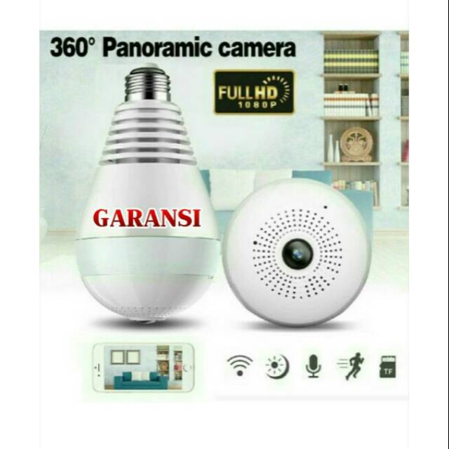 Spy cam kamera pemantau bentuk bola lampu bulb cam ip camera wifi cctv lampu model cctv