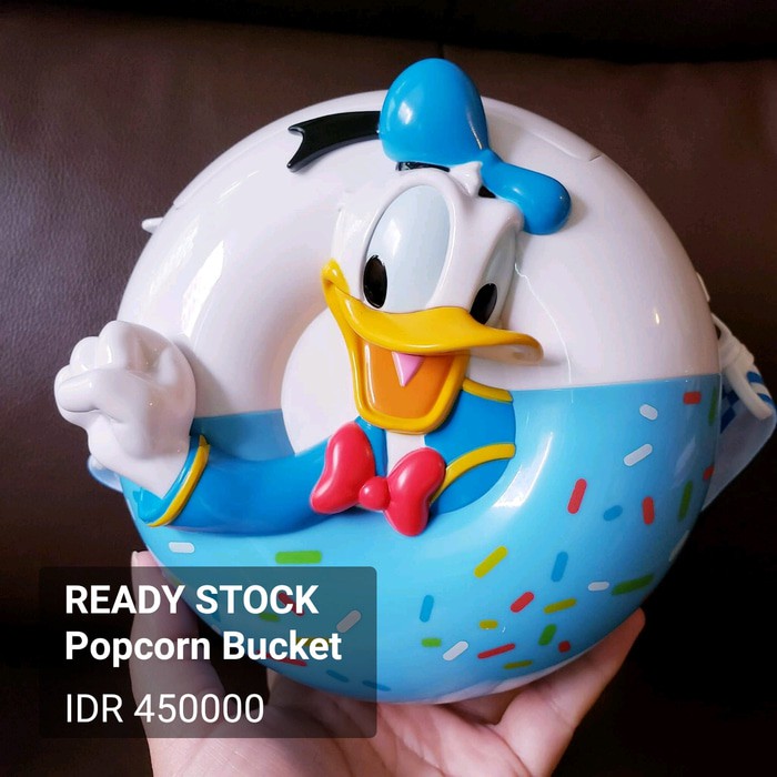 POPCORN BUCKET DONALD DEASY DISNEYLAND HONGKONG ORIGINAL