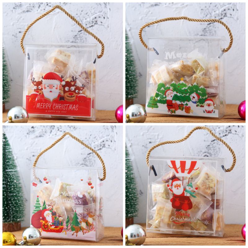 (GB40)Kotak Mika Natal/Box Kue/Gift Box Christmas