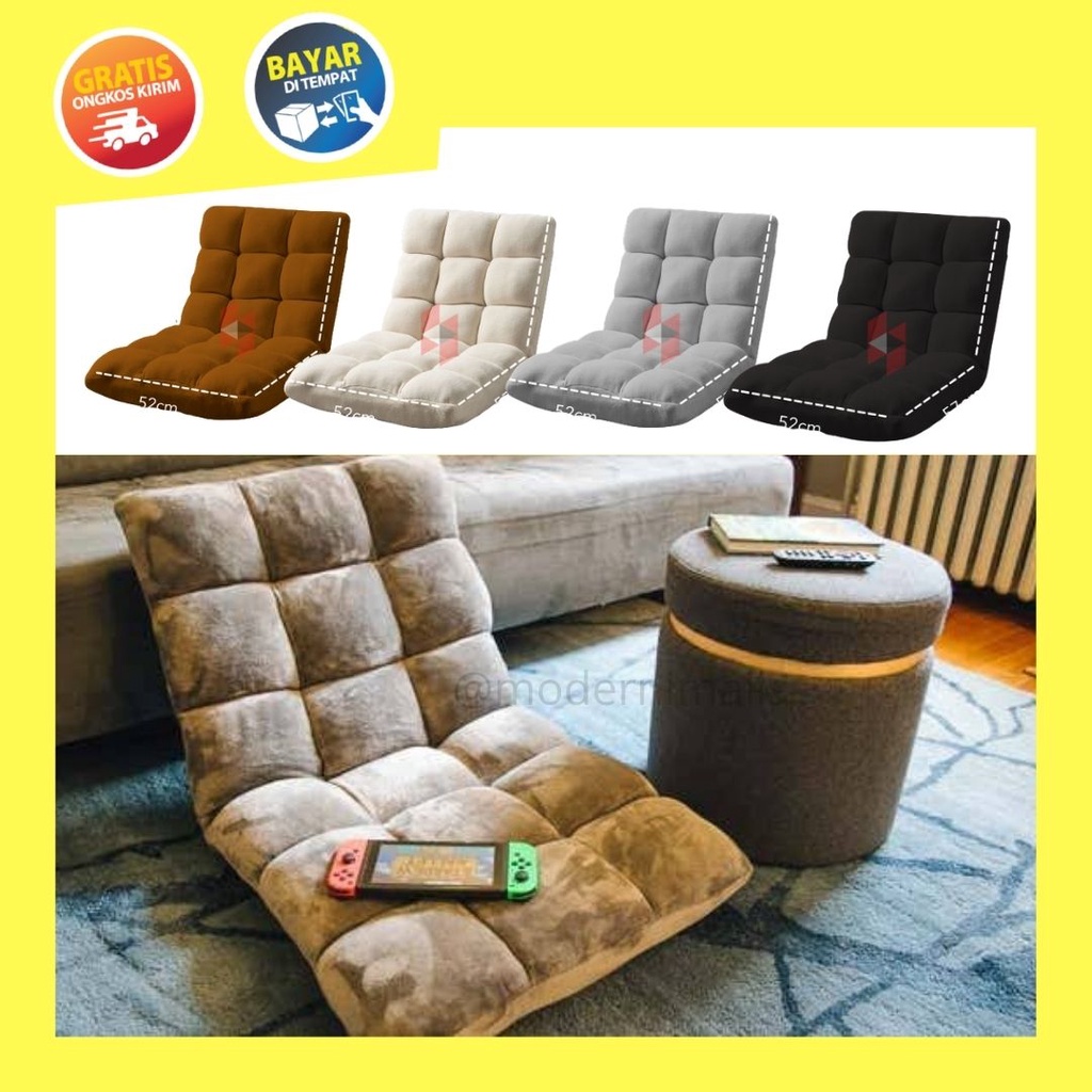 Kursi Lesehan Lipat Portable Sandaran Gaming Sofa Kursi Lantai Lazy Sofa Bed Kursi Santai Sandar