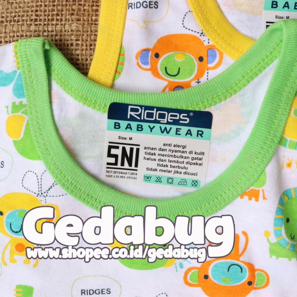 Singlet kaos dalem Anak RIDGES Print | Pakaian Dalam Anak Motif | Gedabug