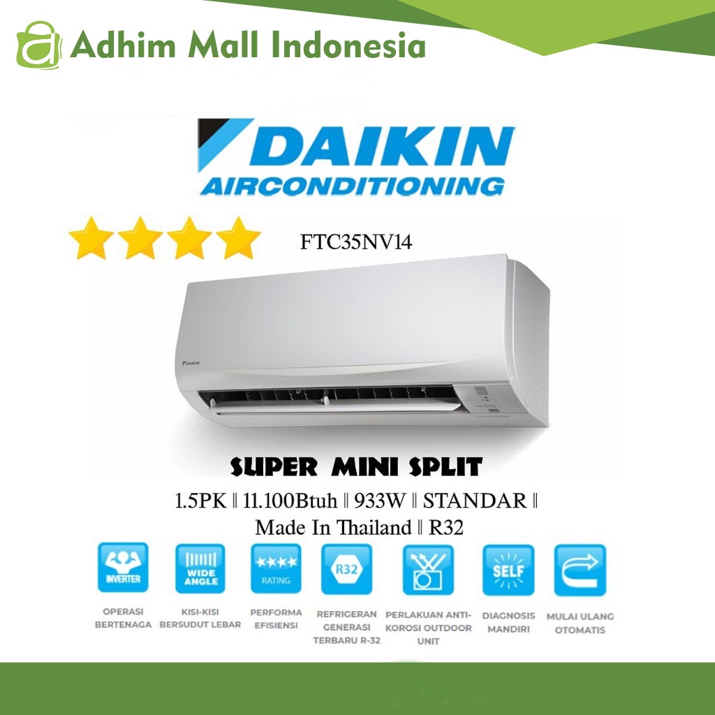 Daikin FTC35NV AC 1.5PK Split Thailand