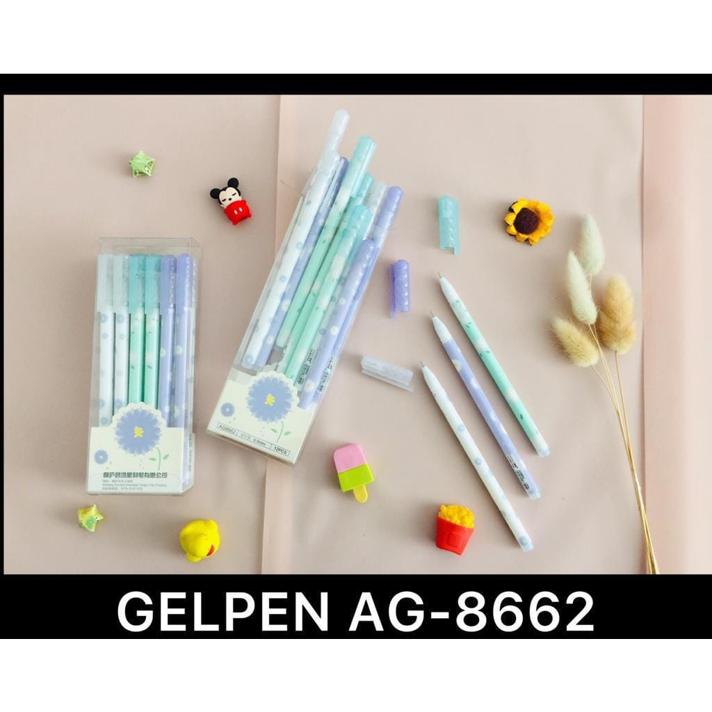 

AIGOU PULPEN GEL INK AG8662 FLOWER DAISY 0.5MM ISI 1 PULPEN