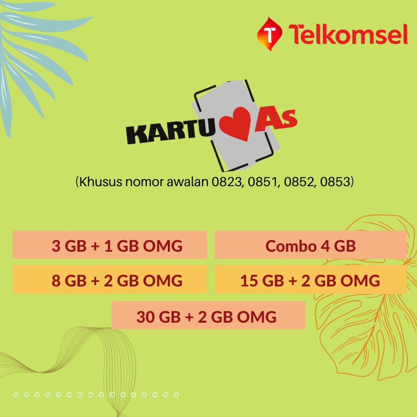 Kartu As Internet & Combo OMG | Paket Data Telkomsel Murah