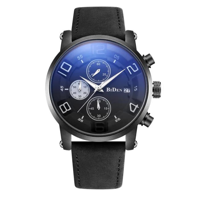 JAM TANGAN BARU PRIA BIDEN 0050 TALI KULIT LEATHER STRAP MEWAH RELOGIO MASCULINO SPORT BUSINESS